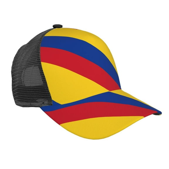 Colombia Flag Snapback Trucker Hats Baseball Caps Adjustable Mesh Back Ball Caps For Men Women