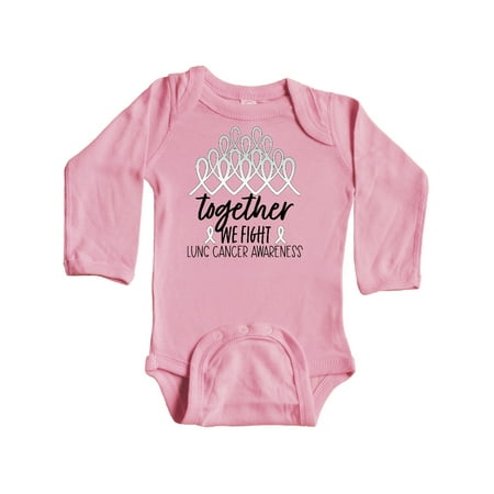 

Inktastic Together We Fight Lung Cancer Awareness Gift Baby Boy or Baby Girl Long Sleeve Bodysuit