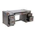 thumbnail image 2 of Pilot Executive Desk with Silver Aluminum Cladding and Leather Accents, 2 of 5