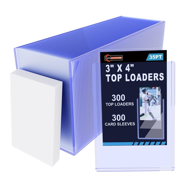 Fundas para cartas CARDARCHIVER, set de 600 unidades, top loaders 3 x 4
