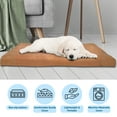 thumbnail image 2 of PETMAKER 44x35 Egg Crate-Style Foam Dog Bed with Removable Cover, Clay, 2 of 6