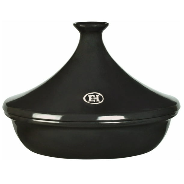 Emile Henry Made In France Flame Tagine, 3.7 quart, Charcoal,795632