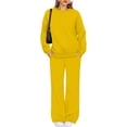 thumbnail image 7 of Womens Sweatsuits 2 Piece Lounge Matching Sweat Sets Fall Outfits Yellow M, 7 of 7