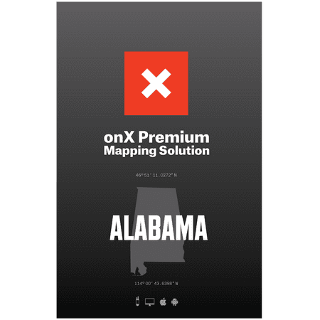 Alabama Hunting Maps: onX Hunt Chip for Garmin GPS - Public & Private Land Ownership - Hunting Zones - Includes Premium Membership for onX Hunting App for iPhone, Android &