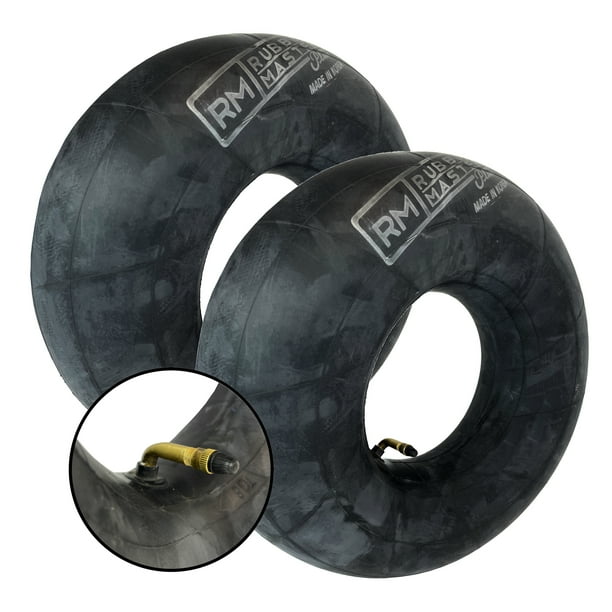 Two Rubber Master 11x4.005 Lawn Mower Inner Tubes TR87 Bent Metal Valve