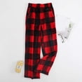 thumbnail image 2 of Hpapadks Casual Pants for Women Winter Warm Plaid Flannel Casual Elastic Waist Pajama Pant Womens Slacks Red XL, 2 of 5