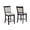 Gray, variant on Espresso finish with footrest | Perfect for contemporary dining settings | Experience the comfort of a cushioned seat