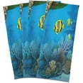 thumbnail image 2 of 4 Pack Sea Turtle Kitchen Towels Highly Absorbent, Super Soft Dishcloths 18 x 28 Inches Reusable Quick Drying Tea Towels Set for Home,Kitchen Decor Wash cloth, 2 of 7