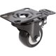 thumbnail image 2 of 4 Swivel Castors With Brake 50mm Rubber Castor Wheels For Furniture With 400kg Capacity, Black-yujia-yujia, 2 of 5