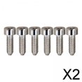 thumbnail image 1 of 2x 6 Uds Sillines de Puente de Guitarra Eléctrica Tornillos de Cuerda de Bloqueo Metal de Repuesto para Bloque de Puente de Trémolo Bajo Proyecto de 2 piezas, 1 of 10
