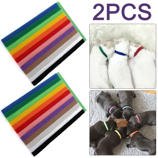 24 Uds. Collar Identificación para Cachorros Y Gatitos Bandas Parto