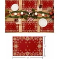 thumbnail image 6 of Christmas Placemats Set of 4 Snowflake White Gold Christmas Placemats for Dining Table Red Table Mat Winter Holiday Home Party Kitchen Table Decorations, 6 of 6