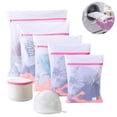 thumbnail image 2 of Juego de 7 bolsas de lavandería de malla grande reutilizables, bolsa para prendas delicadas para lavadora, bolsa organizadora de almacenamiento de viaje para lencería, calcetines y prendas, 2 of 8