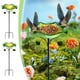 thumbnail image 1 of Comedero metálico exterior para aves con estaca | Estanca metálica en forma de flor resistente a la intemperie para colibríes | Decoración duradera y resistente al óxido para jardín | Fácil de, 1 of 9