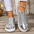 thumbnail image 2 of SACFOF Glitter Sparkly Low Top Sequins Lace Up Tennis Shoes Comfort Bling Fashion Shiny Walking Shoes, 2 of 6