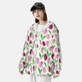 thumbnail image 4 of Pofeuu Tulips Flowers Print Sun Protection Outdoor Lightweight Full Zip UV Cooling Hoodie Long Sleeve Summer Clothing for Outdoor Hiking-Small, 4 of 5