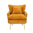 thumbnail image 5 of Aukfa Living Room Accent Chairs,Modern Upholstered Sofa Chair w/ Pillow for Bedroom, Yellow, 5 of 7