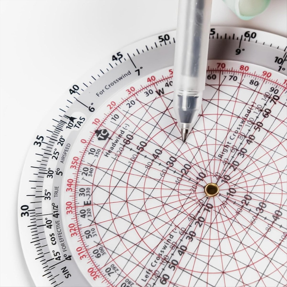 E6B-R2 4 Inch Diameter Circular Flight Computer, Computer Calculator Standard Training Student Use IFR VFR