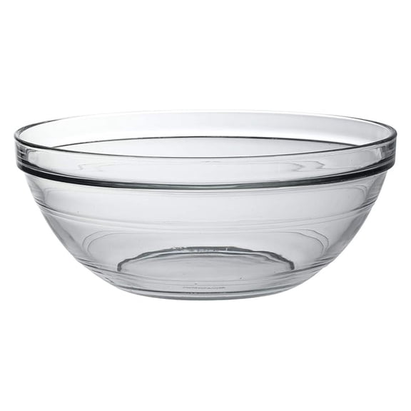 Gigogne Glass Stackable Mixing Bowls/Prep Bowls Set of 6, Clear. 2½ qt. / 9"