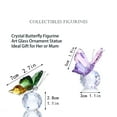 thumbnail image 2 of H&D Crystal Butterfly Figurine with Crystal Ball Base for Home Wedding Decoration Cut Glass Flying Butterfly Ornament Statue Crystal Animal Collectibles for Office Table Decor (4 Colors), 2 of 3