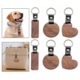 thumbnail image 6 of Almencla 6Pcs Wood Key Chain Wood Keychain DIY Craft Handmade Men Women Hanging Pendant Key Tags Key Rings for Painting Jewelry Making, 6 of 8