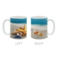 thumbnail image 2 of WIRESTER 11oz 325ml Ceramic Tea Cup Coffee Mug With Handgrip For Gift, Birthday, Anniversary, Christmas - Seashells On The Beach, 2 of 7