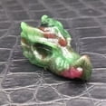 thumbnail image 4 of K-KED 10Pcs Natural Ruby in Zoisite Quartz Crystal Dragon Head Skull Carved Vivid Gift, 4 of 9