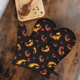 thumbnail image 5 of Cute Oven Mitts,Black Halloween Pumpkin Faces Oven Mitt 2-Pack Set,Kitchen Gloves for Oven,Heat Resistant Oven Mitts 7.7"x12", 5 of 7