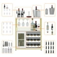 thumbnail image 3 of Wine Bar Rack Cabinet with Detachable Wine Rack, Bar Cabinet with Glass Holder, Small Sideboard and Buffet Cabinet, 3 of 6
