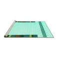 thumbnail image 2 of Ahgly Company Machine Washable Indoor Rectangle Solid Turquoise Blue Modern Area Rugs, 8' x 12', 2 of 4