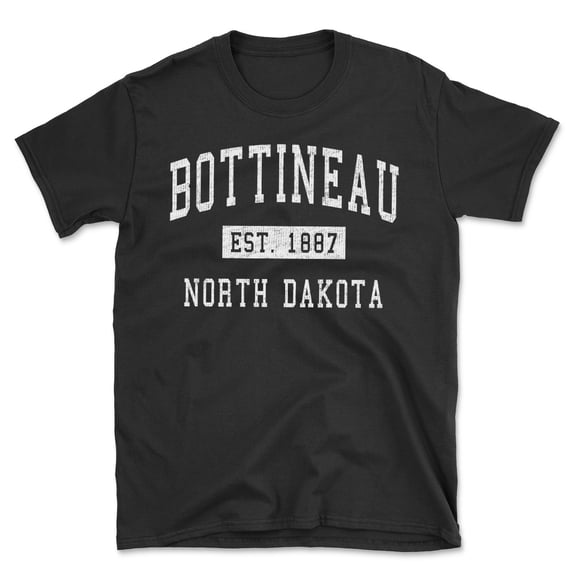 Bottineau North Dakota Classic Established Men's Cotton T-Shirt