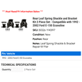 thumbnail image 2 of Rear Leaf Spring Shackle and Bracket Kit 2 Piece Set - Compatible with 1992 - 2002 Ford E-150 Econoline 1993 1994 1995 1996 1997 1998 1999 2000 2001, 2 of 2