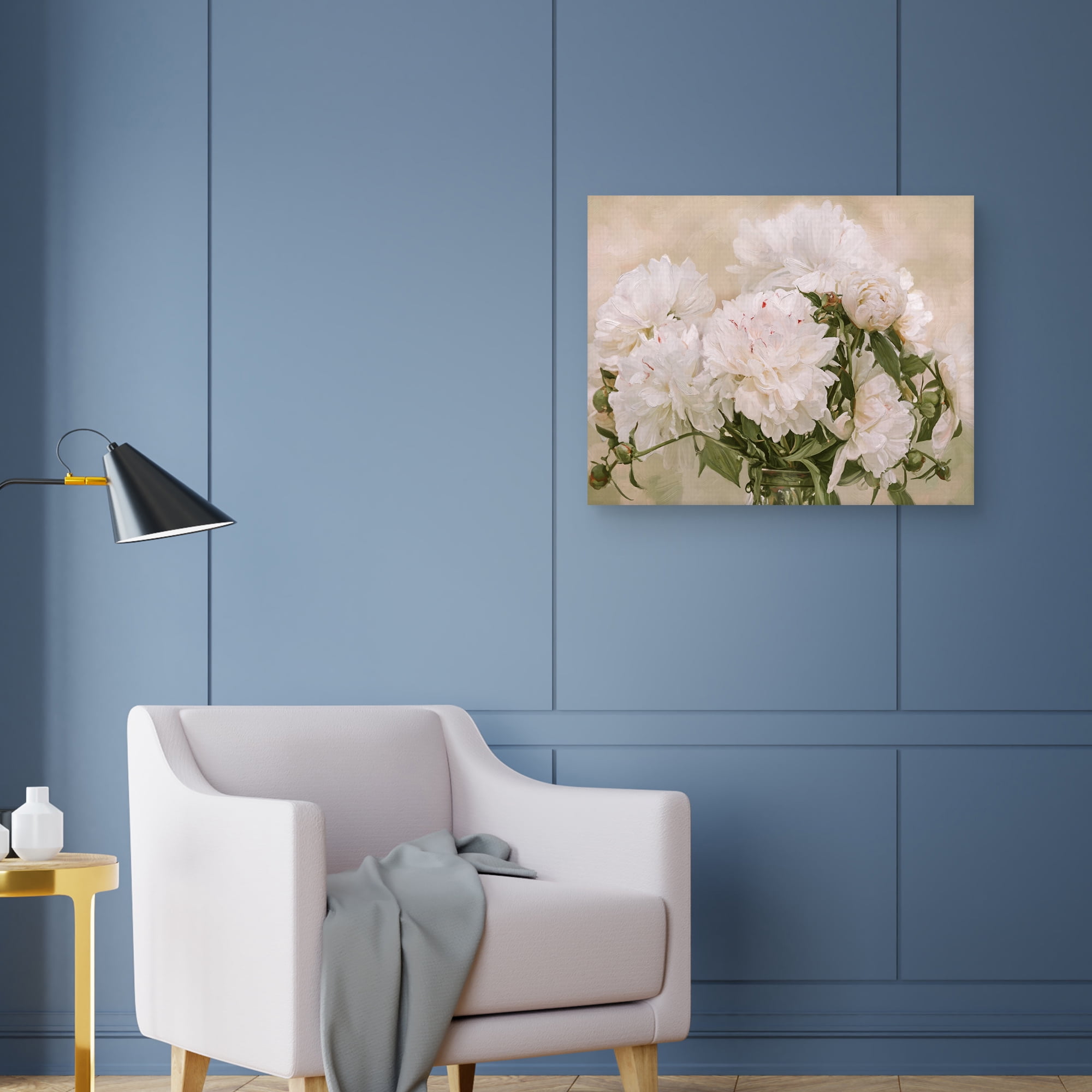 Peonies Blanc by Studio Arts Canvas Art Print