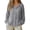 Gray, variant on Jaunzuar Button Down Shirts for Women Long Sleeve Solid Color Linen Tops Breathable Casual Sun Shirt L