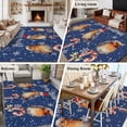 thumbnail image 5 of 6'x9' Area Rugs, Blue Birds Christmas Indoor Outdoor Area Rug for Living Room Bedroom, Xmas Winter Snowflake Washable Bathroom Rugs Kitchen Floor Carpet Mats Home Decor Aesthetic, 5 of 8