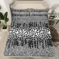thumbnail image 2 of Homewish Cheetah Print 4pcs Bed Sheets for Female Men Adults,Bling Grey Glitter King Sheets,Abstract Gradient Super Cozy Sheet Set,Lightweight Room Decor, 2 of 7