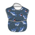 thumbnail image 2 of Zufioo Cartoon Shark Print Toddler Adjustable Waterproof Bib, 11.6x15 Inch Feeding Bib Suitable for 6-24 Month Babies, 2 of 8