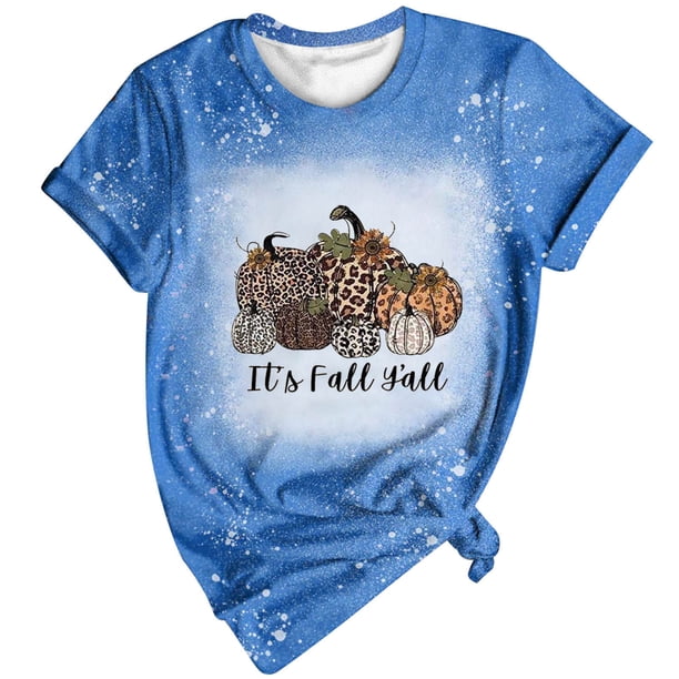 Tops Para Mujer Elegante Blusa Casual Camisas Manga Corta Corbata Digital Impresión Cuello Redondo Camiseta Suelta Odeerbi ODB169074