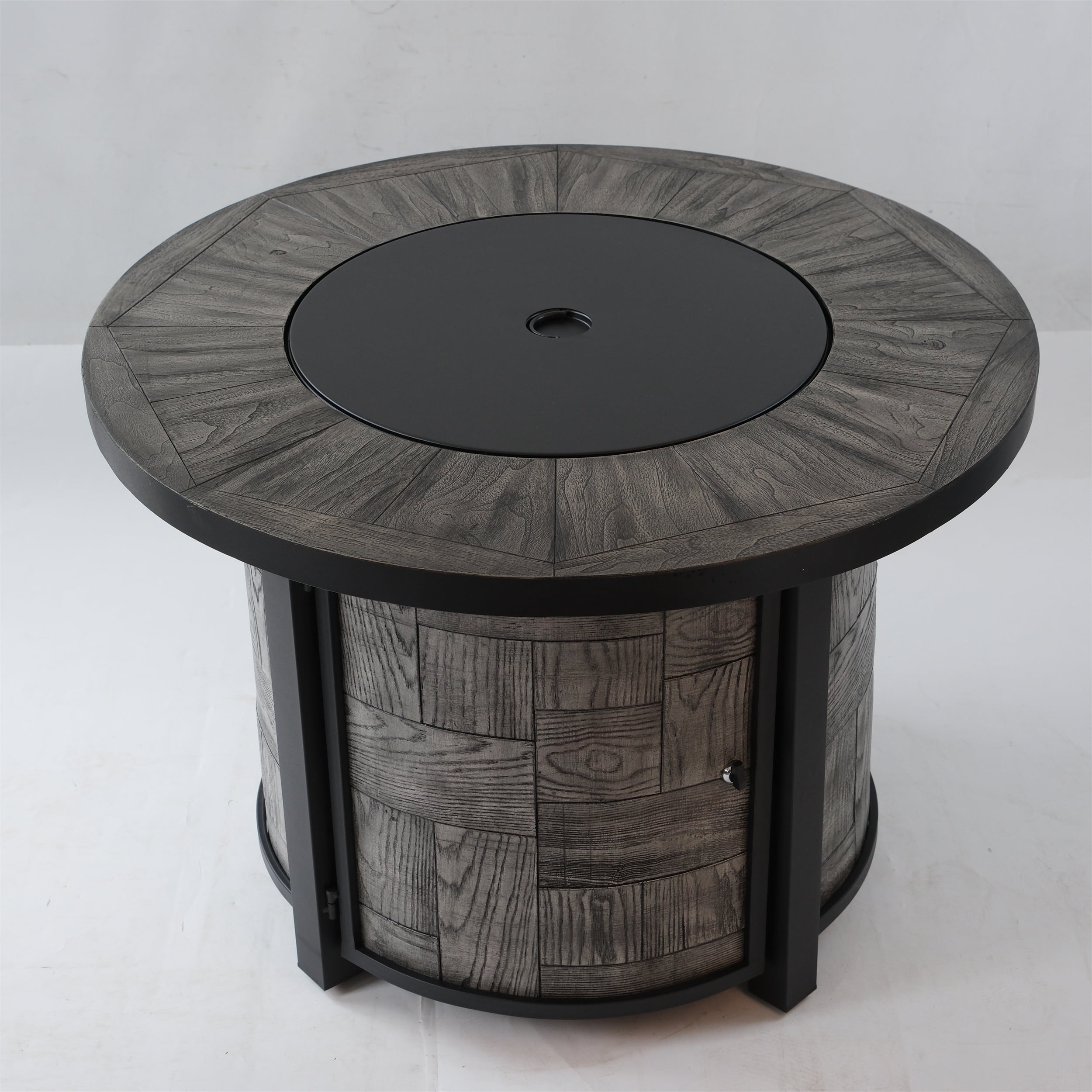 KT Parts Propane Fire Pit Table 50000 BTU, 36 Inch Round Outdoor Gas Fire Pit with Lava Rocks and Waterproof Cover, Smokeless Fire Table for Patio Backyard Garden