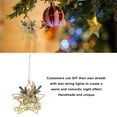 thumbnail image 4 of Handmade Unique Pine Cone Christmas Hanging Decorative Wreath,  Twine And Polyester, DIY Star String Lights, Multifunctional Room Decorations, 4 of 8