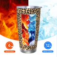 thumbnail image 6 of 20oz Car Cup Three-Piece Set Of Single Silver Edge No Smell Easy To Carry Heat Preservation For Daily Car Sports Travel Leopard Print Pattern Background_3, 6 of 8