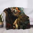 thumbnail image 3 of Yiaed Pug Wearing Sunglasses Flowers Print Blanket Throw Blanket Soft Cozy Flannel Blanket for Home Bed Sofa Couch Chair-50"x40", 3 of 6
