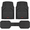 Black, variant on Motor Trend FlexTough Plus-2 Piece Front Car Floor Mats- Black Contour Liners-Deep Dish Heavy Duty Rubber Floor Mats for Car SUV Truck & Van-All Weather Protection, Universal Trim to Fit