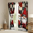 thumbnail image 3 of jejeloiu Cute Cartoon Gnome Blackout Curtains,Merry Xmas Curtains Pack of 2 (38x45 Each),Red Black Plaid Window Curtains For Girl Boys,Microfiber Bedroom Decor, 3 of 6