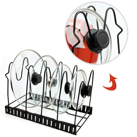 WALFRONT Multi Tiers Pot Frying Pan Lid Storage Rack Organizer Kitchen Cookware Stand Holder, Pot Storage Rack, Frying Pan