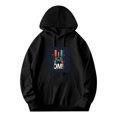 thumbnail image 3 of Women's Long Sleeve Hoodie Pullover Sweatshirt with Front Pocket Colorful Controller Graphic & ' OM ' Text Design, 3 of 7