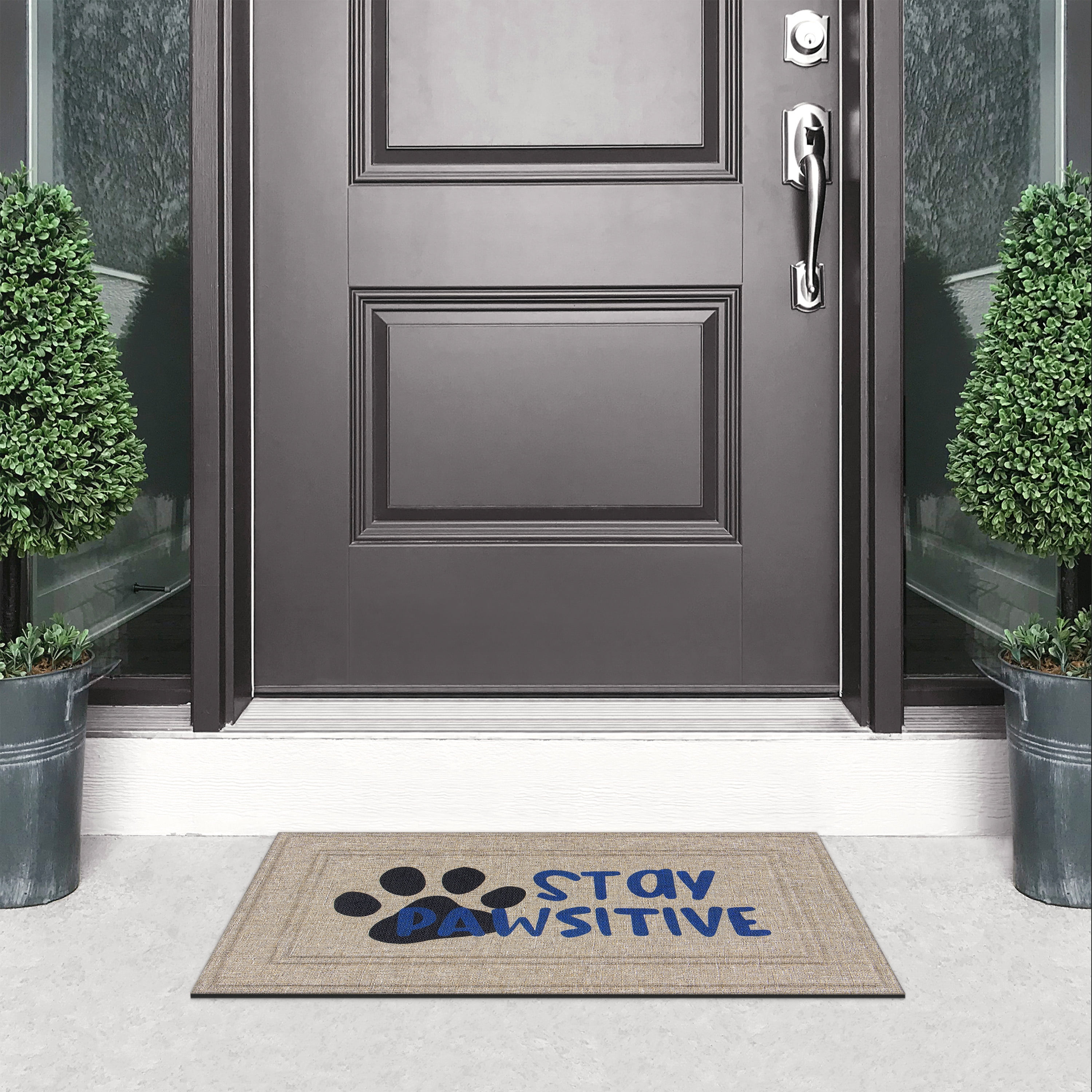 Mainstays Soho Stay Pawsitive Doormat, 18 in x 30 in