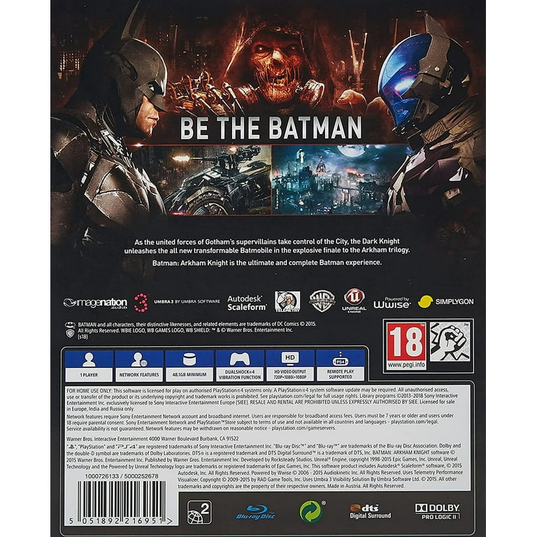 Batman Arkham Knight (PS4 / Playstation 4) Be the Batman , batman