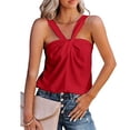 thumbnail image 1 of Sleeveless Vest, Suspender Top Solid Color Comfortable Backless Collar Machine Washable For Outdoor Sport For Everyday Wear, 1 of 7