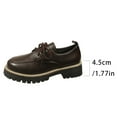 thumbnail image 4 of Womens Loafers Casual Round Toe Leather Lace up Platform Lug Sole Oxford Shoes Office Work Business Dressy Shoes Brown Size 8.5, 4 of 6